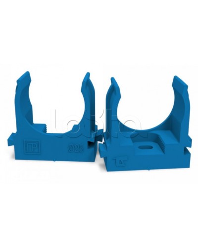 Крепеж-клипса для труб для монтажного пистолета синяя д25 (100шт/700шт уп/кор) Промрукав (PR13.0145) в Кемерово Держатели, клипсы, скобы Pintop.ru