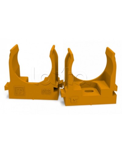 Крепеж-клипса для труб для монтажного пистолета оранжевая д25 (100шт/700шт уп/кор) Промрукав (PR13.0153) в Кемерово Держатели, клипсы, скобы Pintop.ru