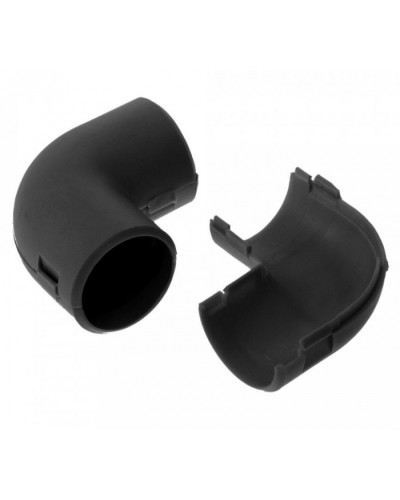 Соединитель угловой разборный черный д16 (5шт/700шт уп/кор) Промрукав (PR13.0173) в Кемерово Повороты, муфты, тройники Pintop.ru