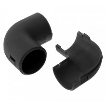 Соединитель угловой разборный черный д32 (30шт/300шт уп/кор) Промрукав (PR13.0194)