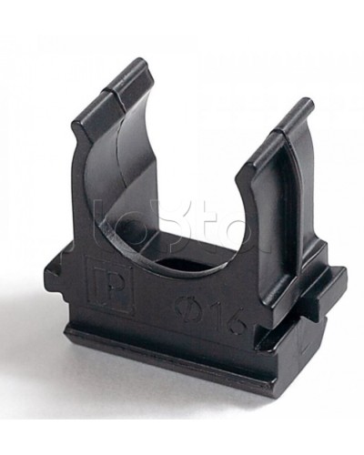 Крепёж-клипса для труб Полистирол черная д16 в малой упаковке (10шт/1000шт уп/кор) Промрукав (PR13.0209) в Кемерово Держатели, клипсы, скобы Pintop.ru