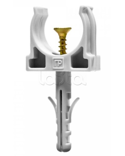 Крепеж-клипса с дюбелем и саморезом серая д20 (100шт/1200шт уп/кор) Промрукав (PR13.0216) в Кемерово Крепеж: Дюбели, шурупы, саморезы Pintop.ru