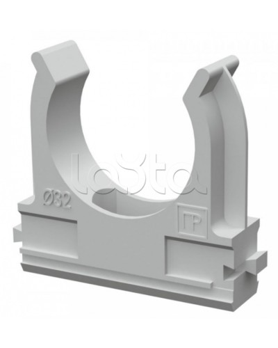 Крепёж-клипса для труб д32 безгалогенная (HF) атмосферостойкая серая (25шт/500шт уп/кор) Промрукав (PR13.0347) в Кемерово Держатели, клипсы, скобы Pintop.ru