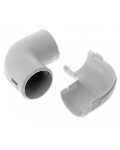 Соединитель угловой разборный д20 безгалогенный (HF) атмосферостойкий серый (50шт/800шт уп/кор) Промрукав (PR13.0361) в Кемерово Повороты, муфты, тройники Pintop.ru