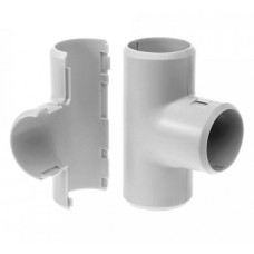 Тройник разборный д25 безгалогенный (HF) атмосферостойкий серый (30шт/300шт уп/кор) Промрукав (PR13.0366)