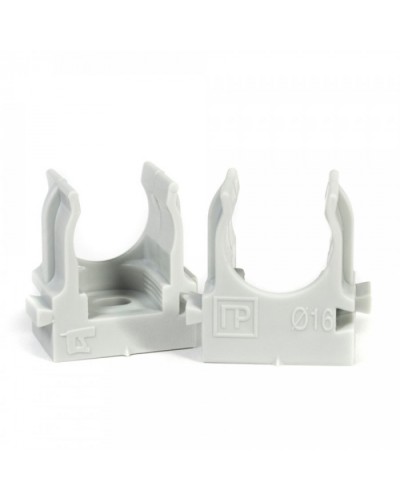 Крепеж-клипса для труб для монтажного пистолета серая в гофроящике d16 мм (1400шт/кор) Промрукав (PR13.0452) в Кемерово Держатели, клипсы, скобы Pintop.ru