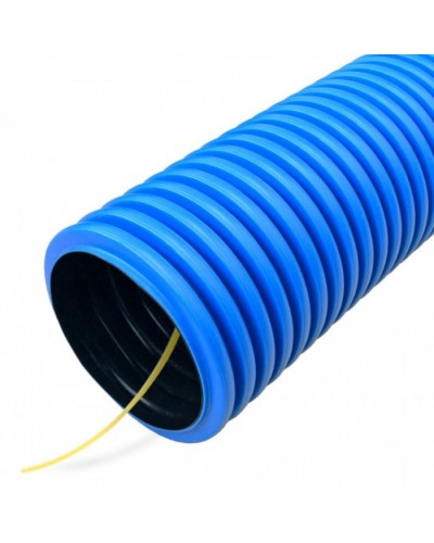Труба гофрированная двустенная ПНД гибкая тип 750 (SN19) с/з синяя д90 (50м/уп) Промрукав (PR15.0050) в Кемерово Труба гофрированная Pintop.ru