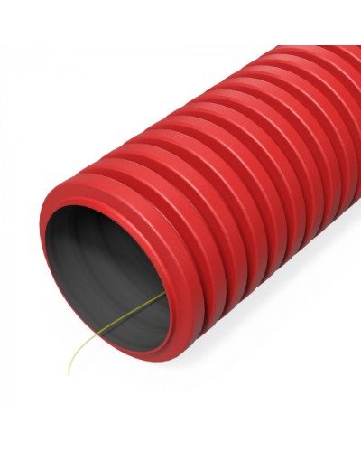 Труба гофр. двуст. ПНД гибкая тип 1250 (SN63) с/з красная d50 мм (100м/200м уп/пал) Промрукав (PR15.00977) в Кемерово Труба гофрированная Pintop.ru