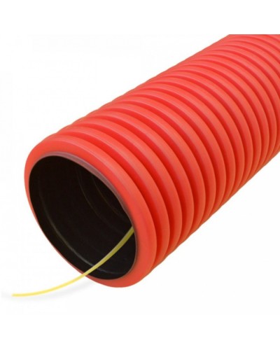 Труба гофрированная двустенная ПНД гибкая тип 750 (SN10) с/з красная д160 (50м/уп) Промрукав (PR15.0177) в Кемерово Труба гофрированная Pintop.ru