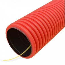 Труба гофрированная двустенная ПНД гибкая тип 450 (SN26) с/з красная д50 (20м/уп) Промрукав (PR15.0233)