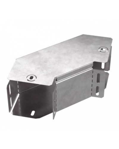 Угол горизонтальный 90 градусов с крышкой Стандарт 100х100 Промрукав (PR16.0413) в Кемерово Аксессуары для кабель-канала Pintop.ru