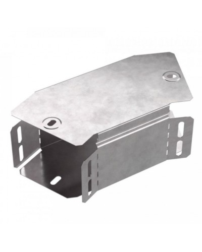 Угол горизонтальный 45 градусов с крышкой Стандарт 100х80 Промрукав (PR16.0424) в Кемерово Аксессуары для лотков Pintop.ru