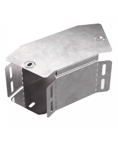 Угол горизонтальный 45 градусов с крышкой Стандарт 100х100 Промрукав (PR16.0425) в Кемерово Аксессуары для лотков Pintop.ru