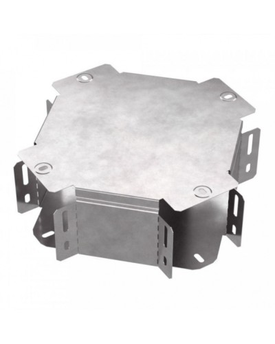 Х-образный ответвитель с крышкой Стандарт 100х100 Промрукав (PR16.0458) в Кемерово Аксессуары для лотков Pintop.ru