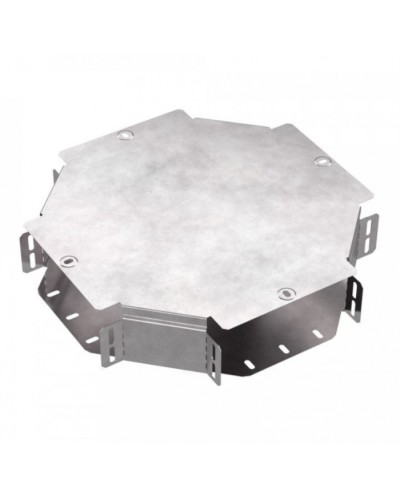 Х-образный ответвитель с крышкой Стандарт 200х80 Промрукав (PR16.0463) в Кемерово Аксессуары для лотков Pintop.ru