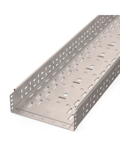 Лоток перфорированный Стандарт INOX (AISI 409) 300х100х3000 (0,8 мм) (6 м/уп) Промрукав (PR16.2419) в Кемерово Кабельные лотки Pintop.ru