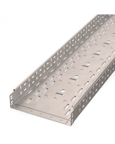 Лоток перфорированный Стандарт INOX (AISI 409) 300х80х3000 (0,8 мм) (6 м/уп) Промрукав (PR16.2421) в Кемерово Кабельные лотки Pintop.ru