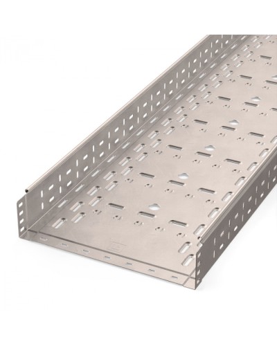 Лоток перфорированный Стандарт INOX (AISI 409) 400х100х3000 (1,0 мм) (6 м/уп) Промрукав (PR16.2422) в Кемерово Кабельные лотки Pintop.ru