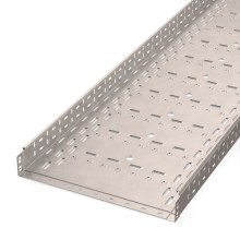 Лоток перфорированный Стандарт INOX (AISI 409) 500х80х3000 (1,0 мм) (6 м/уп) Промрукав (PR16.2427)