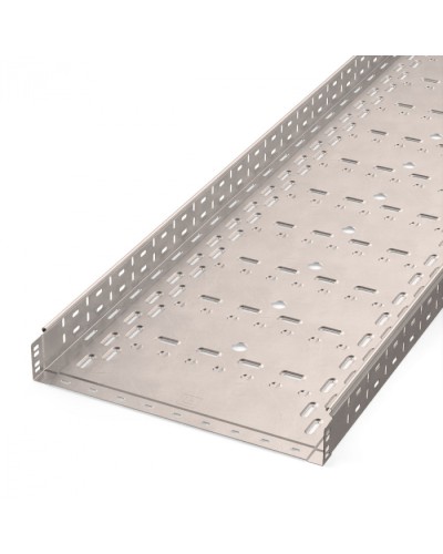 Лоток перфорированный Стандарт INOX (AISI 409) 500х80х3000 (1,0 мм) (6 м/уп) Промрукав (PR16.2427) в Кемерово Кабельные лотки Pintop.ru