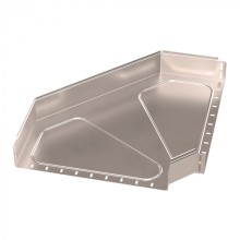 Угол горизонтальный 90 градусов Стандарт INOX (AISI 409) 500х100 Промрукав (PR16.3571)