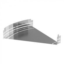 Угол горизонтальный изменяемый 0-45 градусов Стандарт INOX (AISI 304) 600х100 Промрукав (PR16.3604)