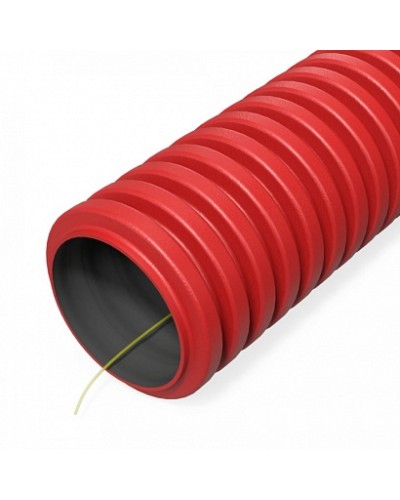 Труба гофрированная двустенная ПНД гибкая тип 450 (SN34) с/з красная d32 мм (150м/уп) Промрукав (PR15.0267) в Кемерово Труба гофрированная Pintop.ru