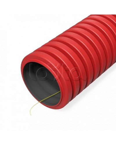 Труба гофрированная двустенная ПНД гибкая тип 750 (SN49) с/з красная d40 мм (100м/уп) Промрукав (PR15.0260) в Кемерово Труба гофрированная Pintop.ru