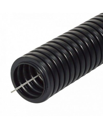 Труба гофрированная ПА стойкая к ультрафиолету (УФ) не распространяющая горение черная с/з д40 (15м/960м уп/пал) Промрукав (PR02.0208) в Кемерово Труба гофрированная Pintop.ru