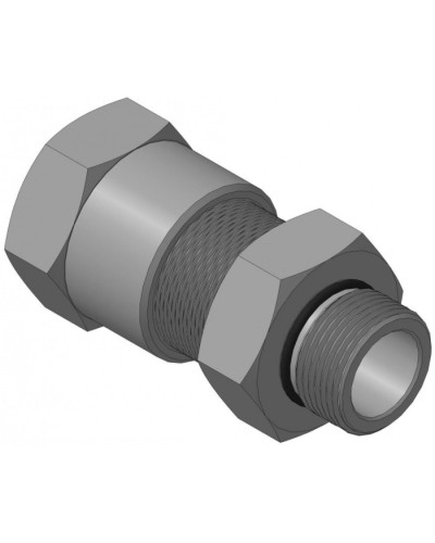 Кабельный ввод для бронированного кабеля с уплотнением внутренней оболочки кабеля резьбой G3/4, внешним диаметром кабеля D=18-22 мм и проходным диаметром кабеля d=8-12 мм Спектрон КВБ-22/12-Н-G3/4 в Кемерово Аксессуары для кабель-канала Pintop.ru