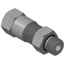 Кабельный ввод с резьбой G1/2 мм для прокладки кабеля в металлорукаве РЗ-ЦП-10, с уплотнением кабеля и проходным диаметром кабеля d=4-8 мм Спектрон КВМ-10/8-Н-G1/2