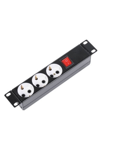 Блок силовых розеток 10 без шнура с выключателем, 3 розетки (черный) ЦМО БР-3П-10-9005 в Кемерово Блоки розеток Pintop.ru