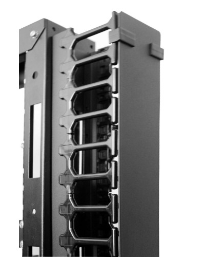 Органайзер с пластиковыми пальцами 42U ЦМО (ВКО-П-42/48-9005) в Кемерово Кабельные органайзеры Pintop.ru