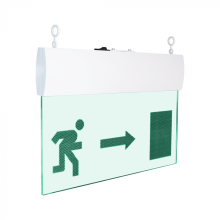 Табло ВИСТЛ Молния-220-УЛЬТРА (торцевое крепление) "Человек стрелка вверх в дверь"