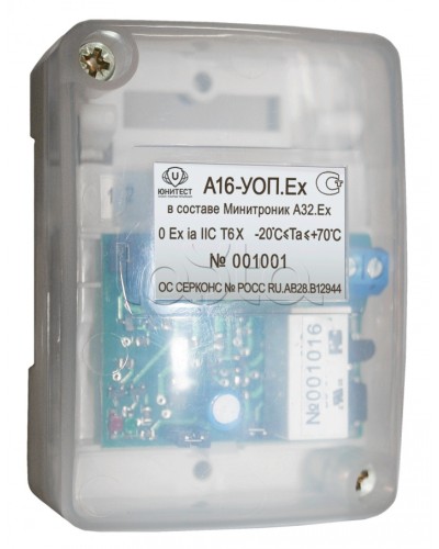 Модуль адресный управляющий взрывозащищенный Юнитест А16-УОП.Ex в Кемерово Системы охраны взрывоопасных объектов Pintop.ru