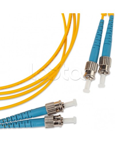 Патч-корд оптический SM 9/125 (OS2) ST-ST duplex (2м) Hyperline FC-D2-9-ST/UR-ST/UR-H-2M-LSZH-YL в Кемерово Патч-корды оптические Pintop.ru