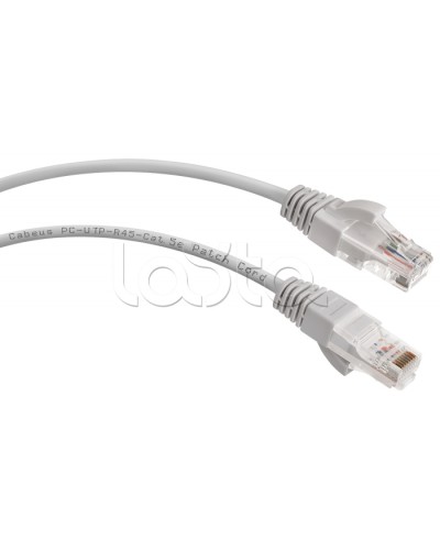 Патч-корд UTP, категория 5e, 5 м, неэкранированный, сырый Cabeus PC-UTP-RJ45-CAT.5E-5M в Кемерово Патчкорды (медные) Pintop.ru